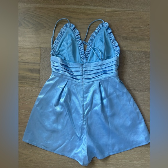 Majorelle Baby Blue Silk Rimper - Picture 2 of 4